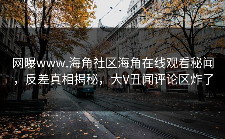 网曝www.海角社区海角在线观看秘闻，反差真相揭秘，大V丑闻评论区炸了